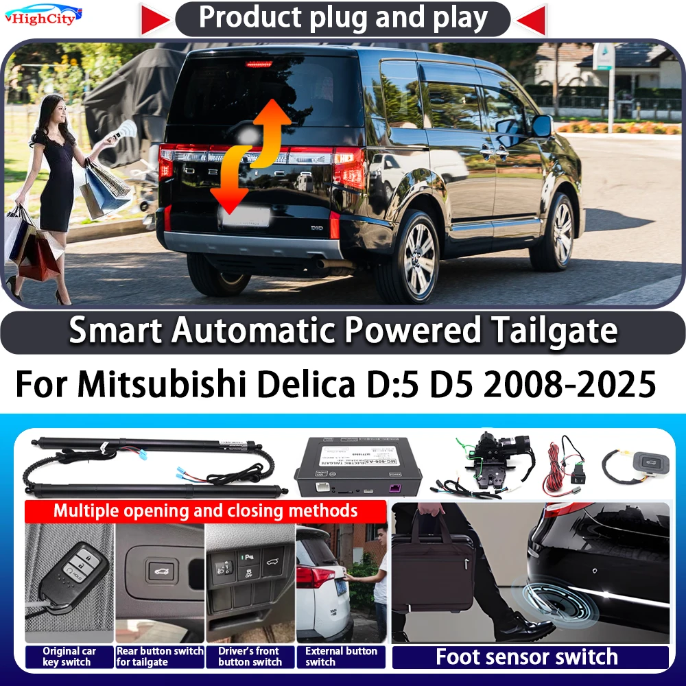 

For Mitsubishi Delica D:5 D5 2008-2025 Smart Automatic Powered Tailgate Key Control Trunk Lift Close Kit Electric Power Tailgate