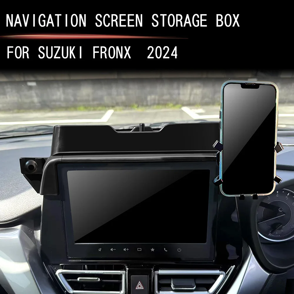 

For Suzuki Fronx WDB3S WEB3S 2024-2026 ABS Mobile Phone Holder Screen Storage Box Container Protector car Accessories