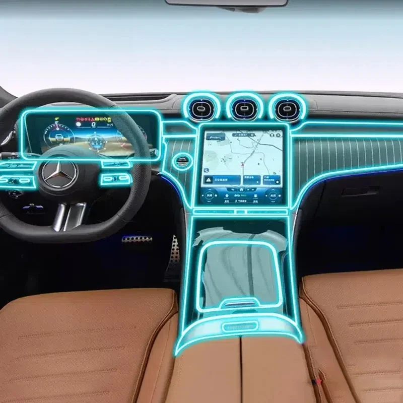 

Для Mercedes-Benz GLC W254 2023 Автомобильная внутренняя центральная консоль прозрачная/матовая фотопленка для ремонта от царапин
