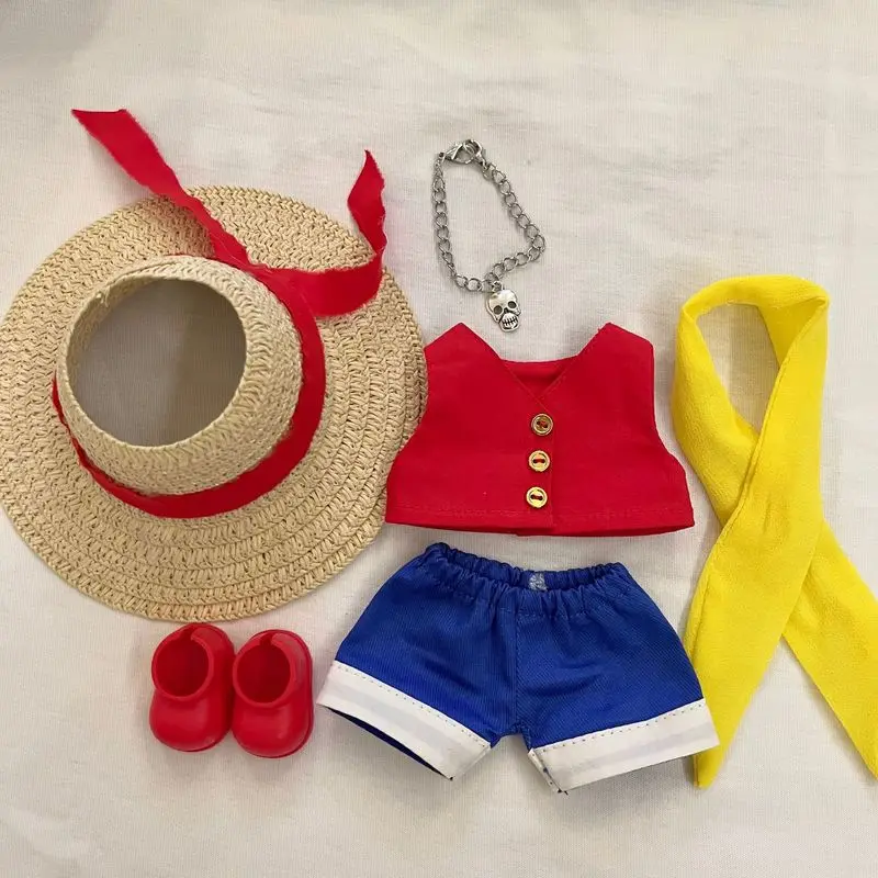 Nuovo set adatto per vestiti per bambole V1 V2 V3 da 17 cm, set da sei pezzi con gilet rosso, set periferico Anime Merch per decorazioni per bambole