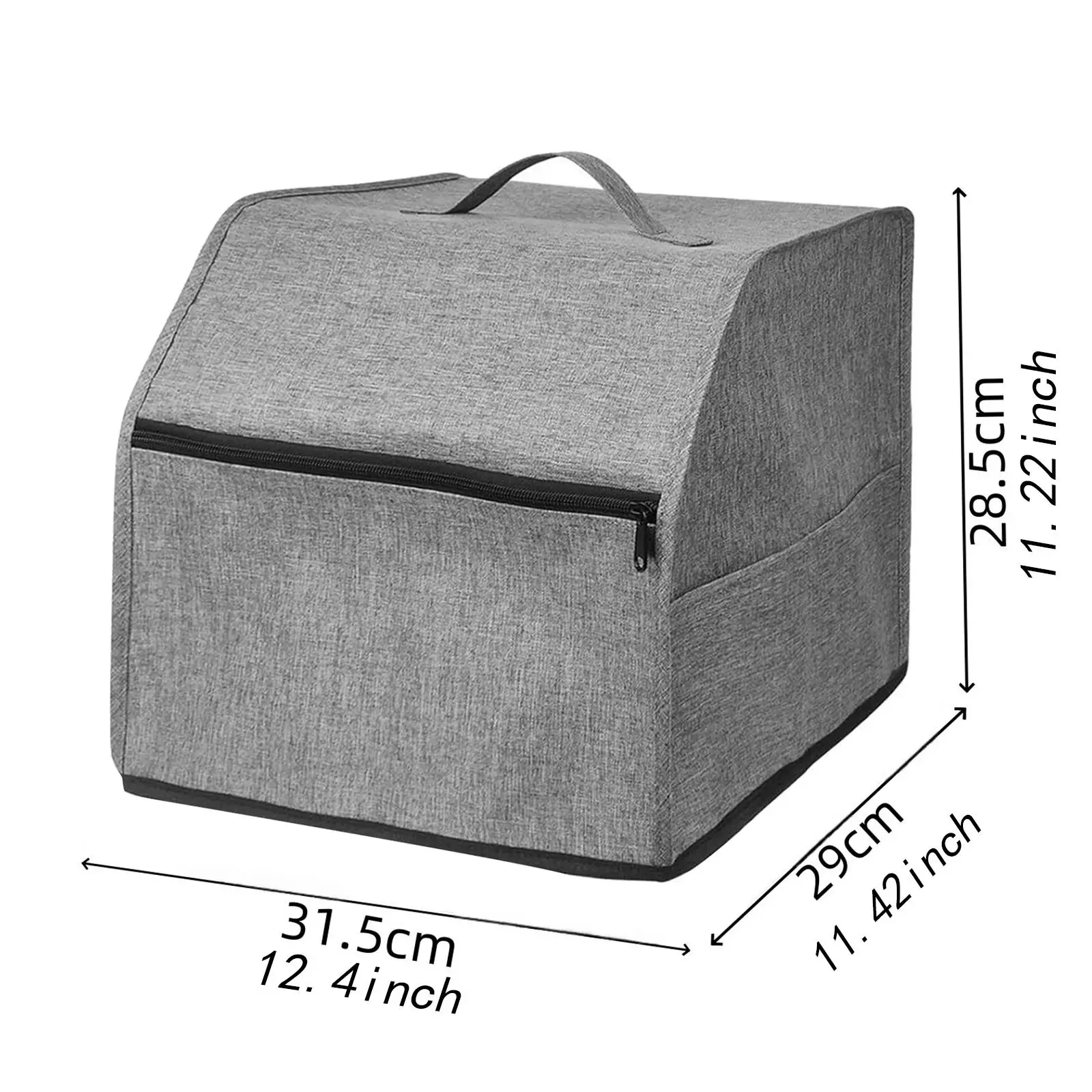 Oxford Cloth Sewing Machine Dust Cover Foldable Waterproof Storage Case with Pockets for Sewing Accessories and Materials