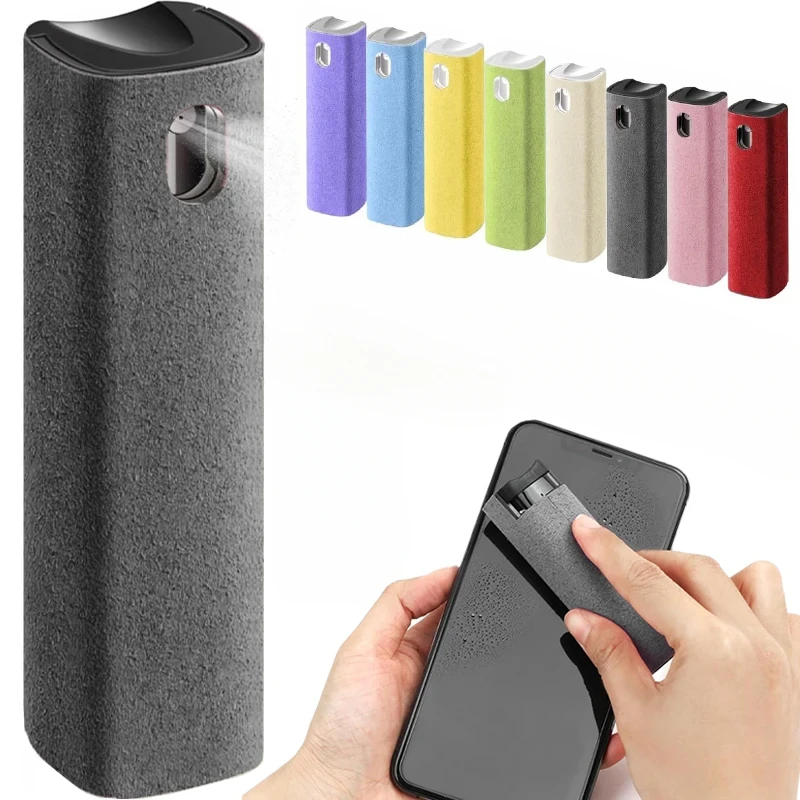 Mini Screen Cleaner Spray Smartphones Soft Microfiber Polishing Cloth Phone PC Cleaner Set Cleaning Brush for Apple IPad IPhone