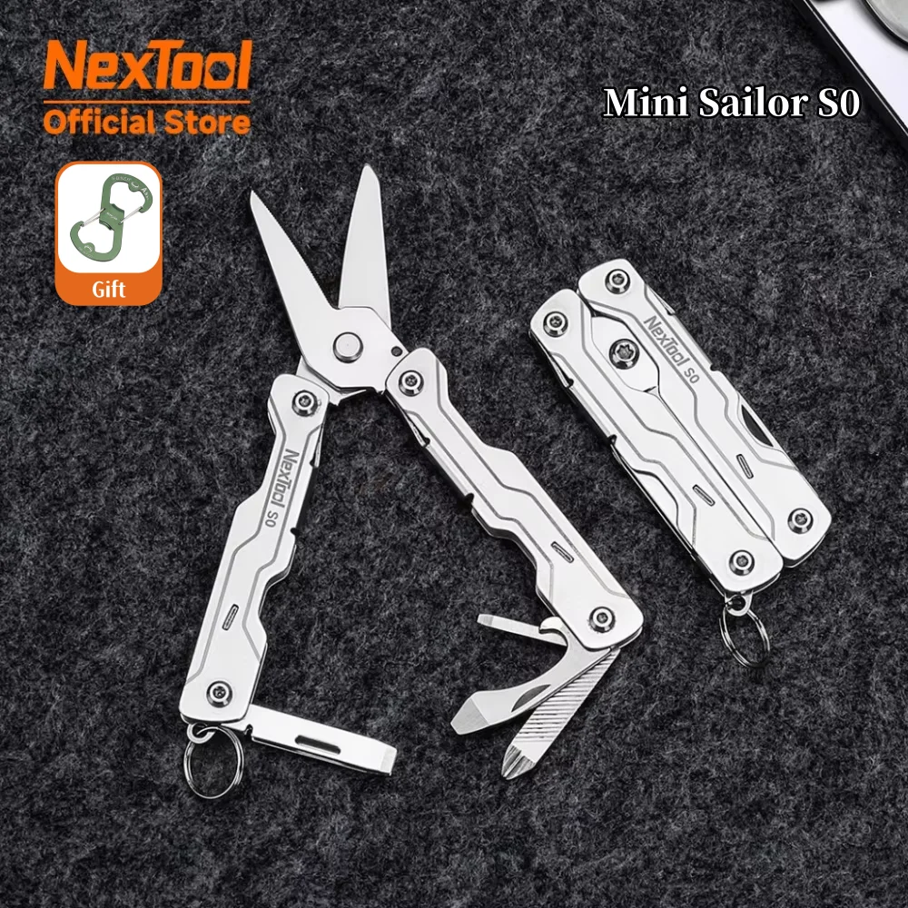 NexTool 8 in 1 Micro Multiutensili S0 Mini Forbici da Marinaio Mini Pocket Multitool EDC Utensili a Mano Pieghevoli Camping Survival Multitool