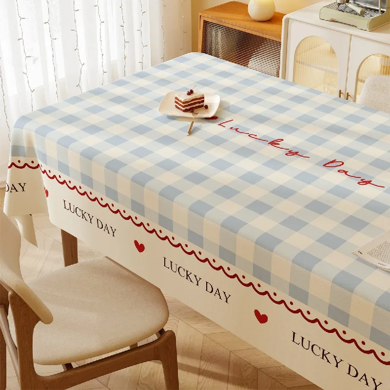 Waterproof, oil-proof, heat-resistant, new style, no-wash, cream-style square tablecloth for home use