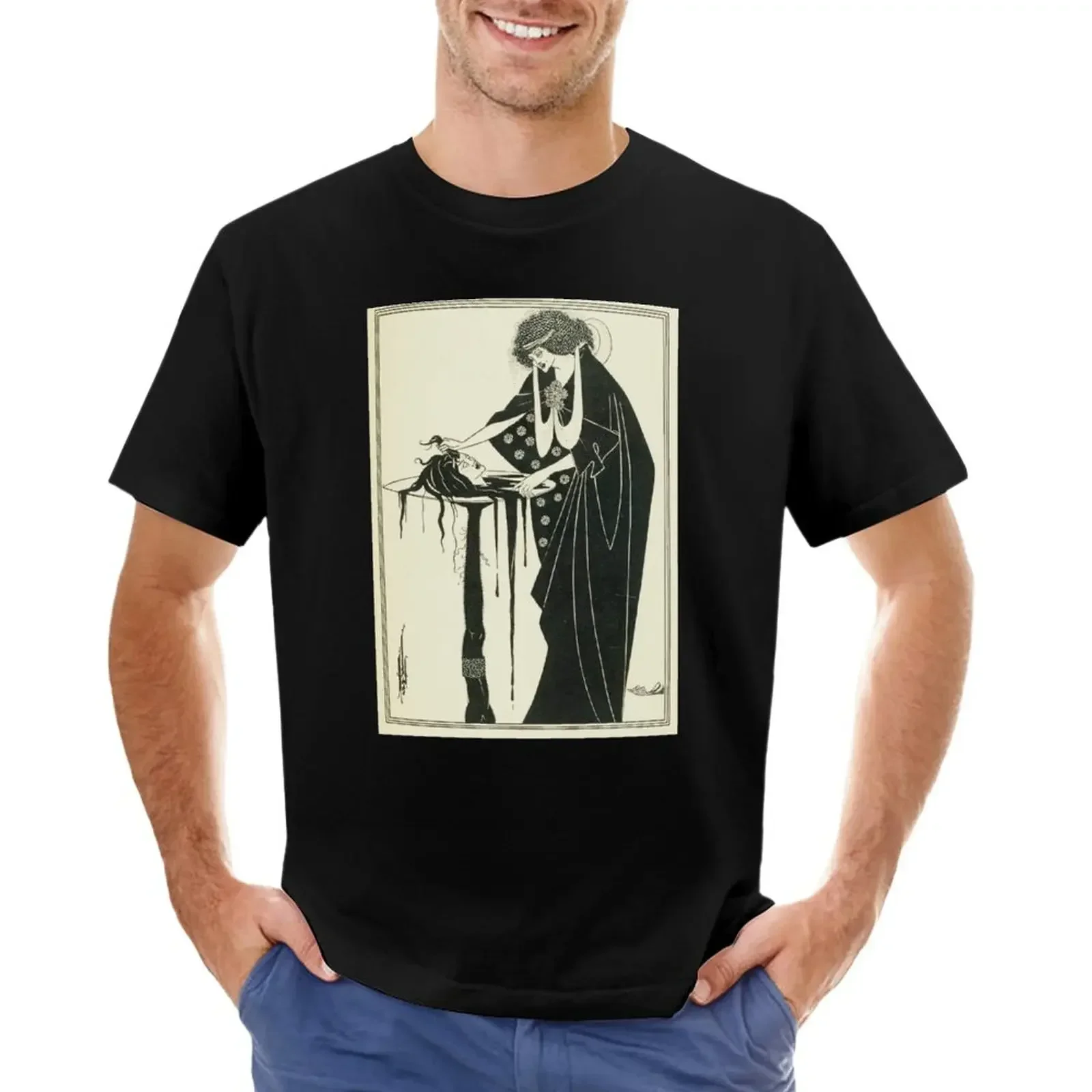 AUBREY BEARDSLEY Salome Oscar Wilde - The Dancer's Reward T-Shirt quick-drying summer top summer tops men workout shirt