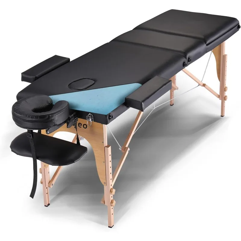 Professional Massage Table Portable Massage Bed for Spa Salon Tattoo Esthetician Lash Reiki, Adjustable Height 84\