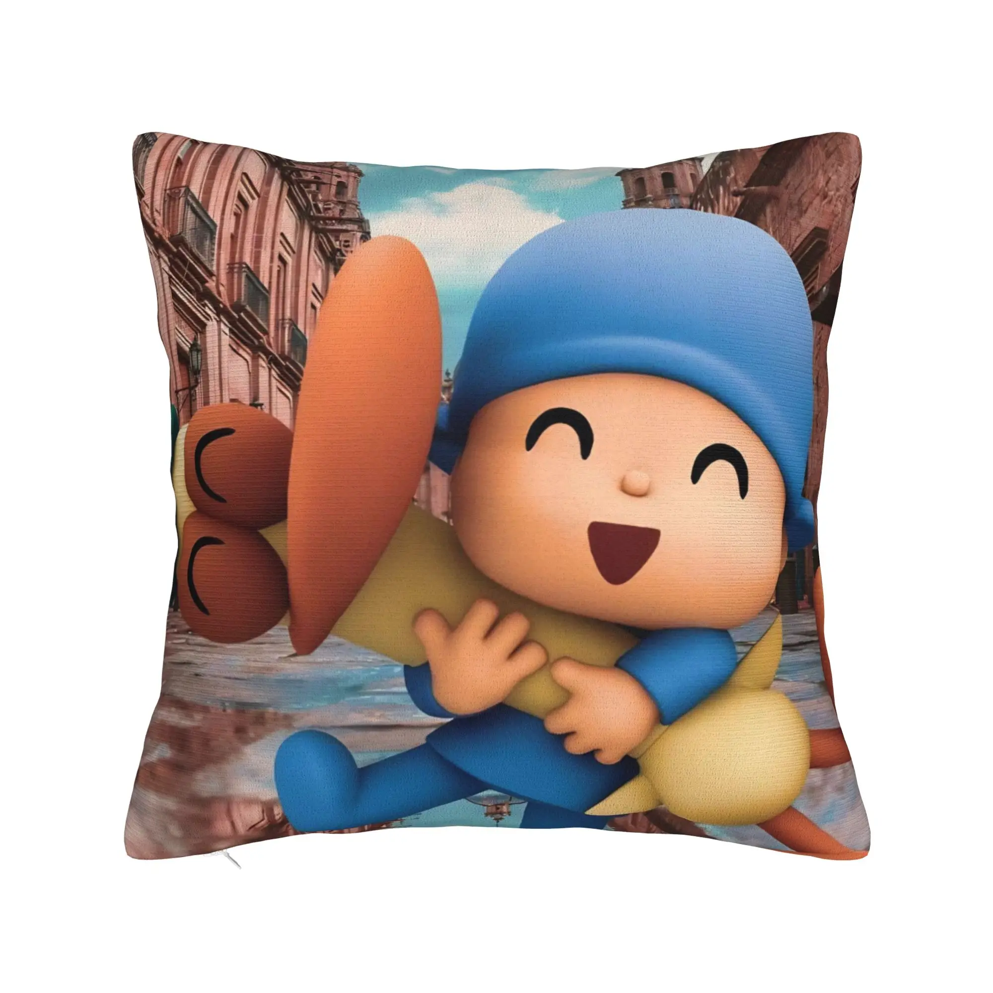 Decorative Pillow Cover Pocoyoes Cartoon Comdy Stuff Home  Throw Pillow Case Cover Drop Shipping Multi-Size