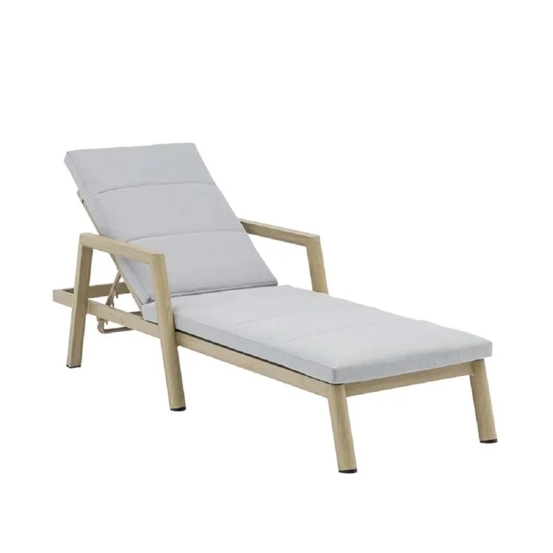 

Aluminum Natural Fabric Sun Swimming Pool Outdoor Furniture Garden Set Terrace Hotel Beach Sling Chair Outdoor Living