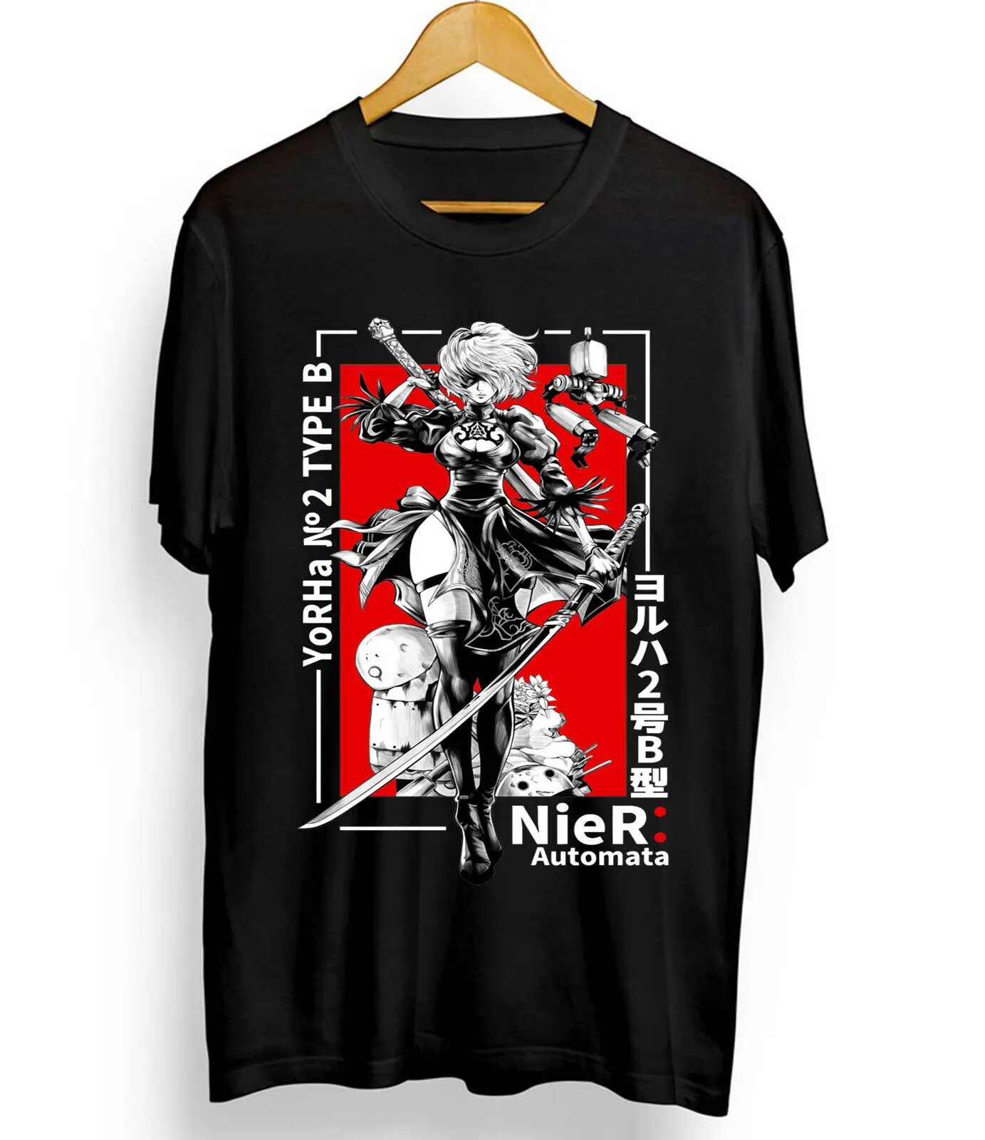 Nier Automata 2B YoRHa New Unisex Shirt,Girl,Cyber Punk Waifu graphic tee