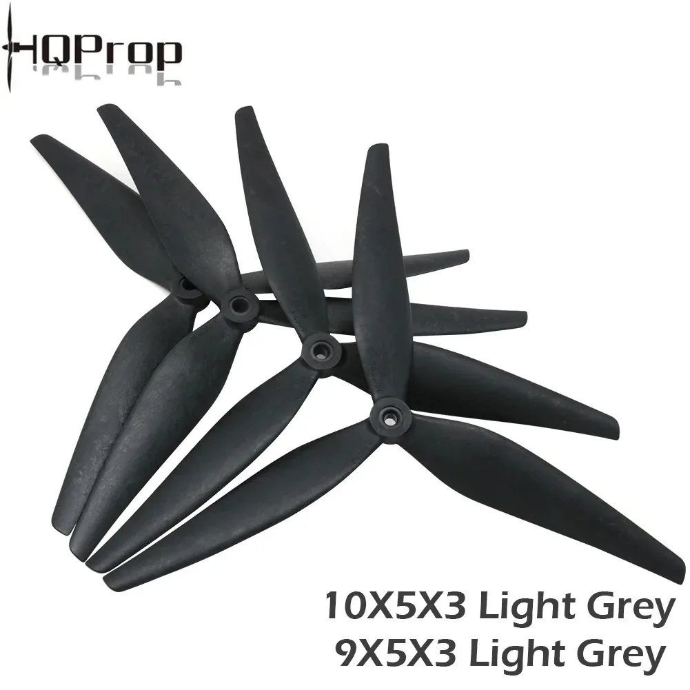 2 Pair HQProp 9X5X3 10X5X3 10X5.5X3 9050 1050 1055 10inch 9inch 3 blades Nylon Propeller Black Carbon Reinforced for RC Drone