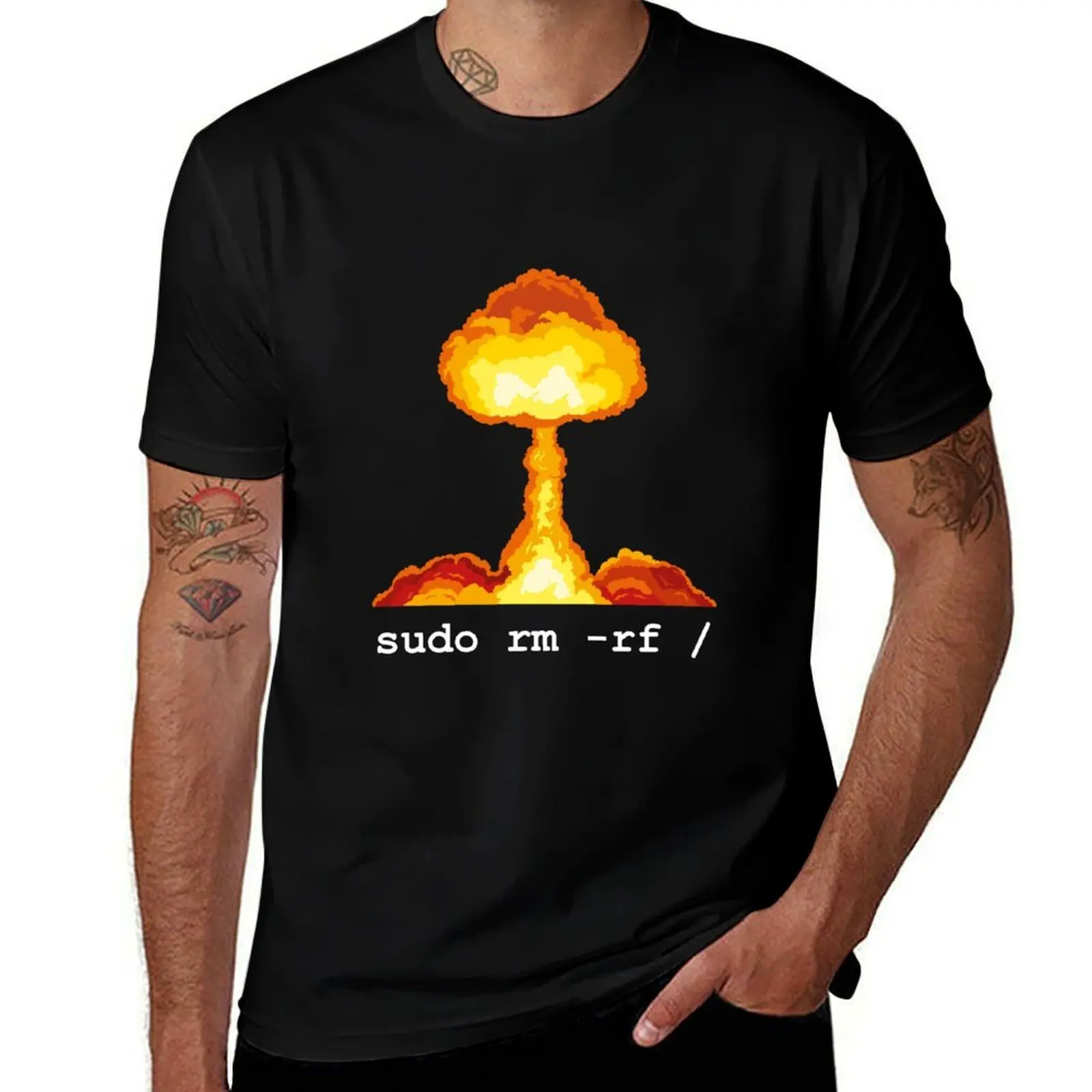 Linux - Funny Linux Command Sudo RM RF for Men Women Linux T-Shirt Daily Wear Print T-Shirt