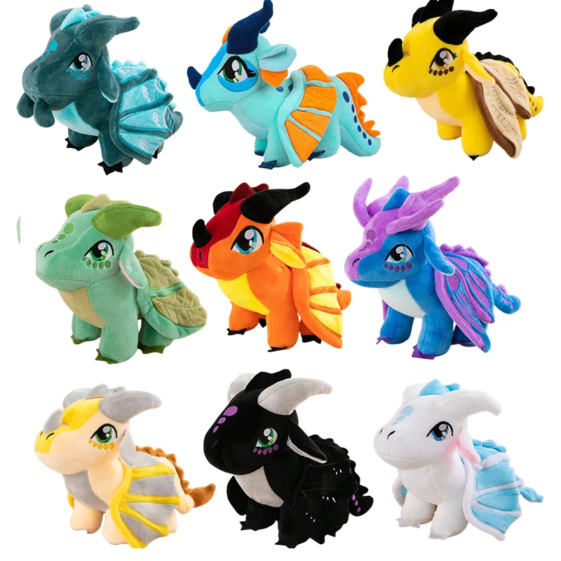 9styles wings of fire dragon plush toy.Colorful big-eyed dragon doll are soft but not easily deformed.room decoration.small gift