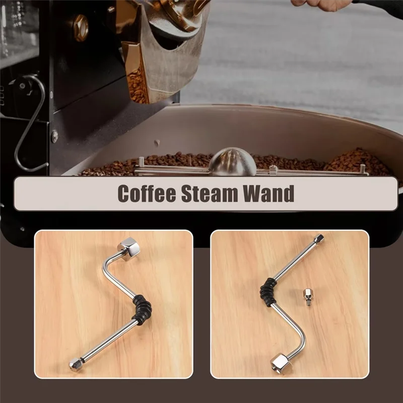 B98A-Steam Wand For Delonghi EC680/EC685,Stainless Steel Rancilio Coffee Machines,Upgrade Kit With 1-Hole Steam Nozzle Tips