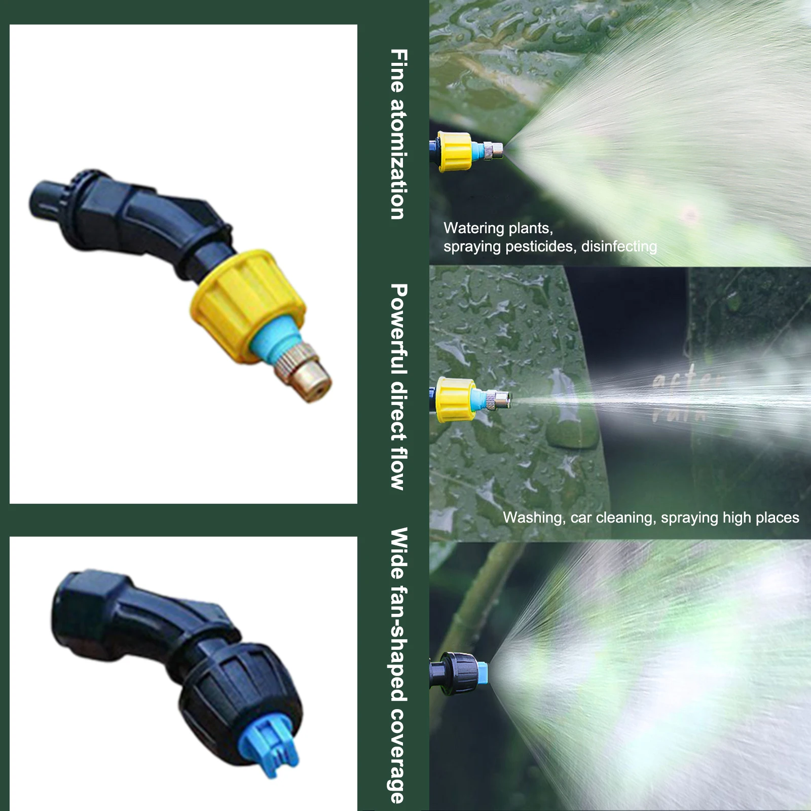 5L Battery Powered Sprayer with 3 Mist Nozzles Rechargeable Retractable Wand Garden Sprayer with Shoulder Strap for Lawn Garden