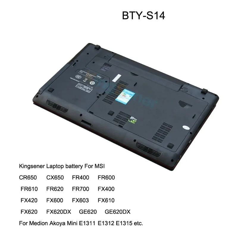 BTY-S14 Laptop Battery for MSI GE70 GE60 FX720 GE620 GE620DX GE70 A6500 CR41 CR61 CR70 FR720 CX70 FX700 CX650 FX700