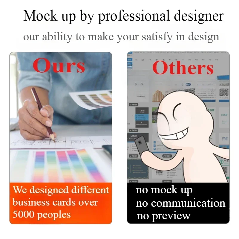 Personalized Two-sides Printed Matte Cards PVC Plastic Free Custom LOGO Business Card Waterproof Anti-bend Design Vip Visit Card