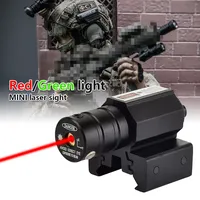 Tactical Red Green Dot Laser Sight Scope 11mm 20mm Adjustable Picatinny Rail Mount Rifle Pistol Airsoft Laser with Batteries