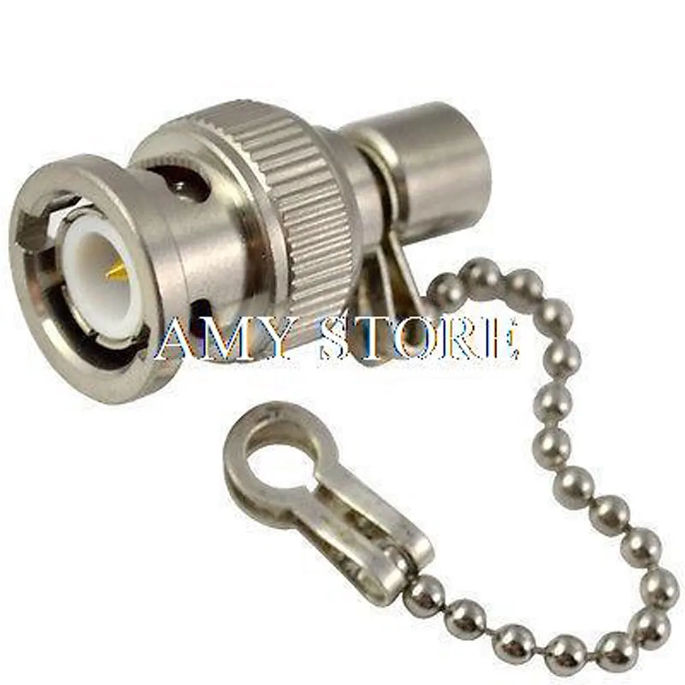 5pcs BNC Male PLUG TERMINATOR 50 OHM WITH CHAIN Adapter