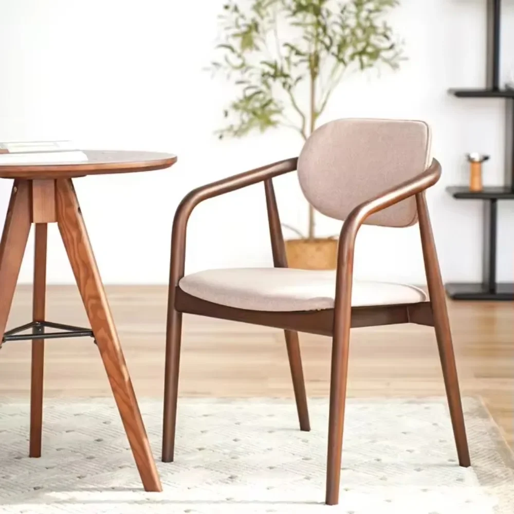 Modern Luxury Nordic Style Furniture New Solid Wood Cushions Soft Hotel Cafe Restaurant Hotel Chairs
