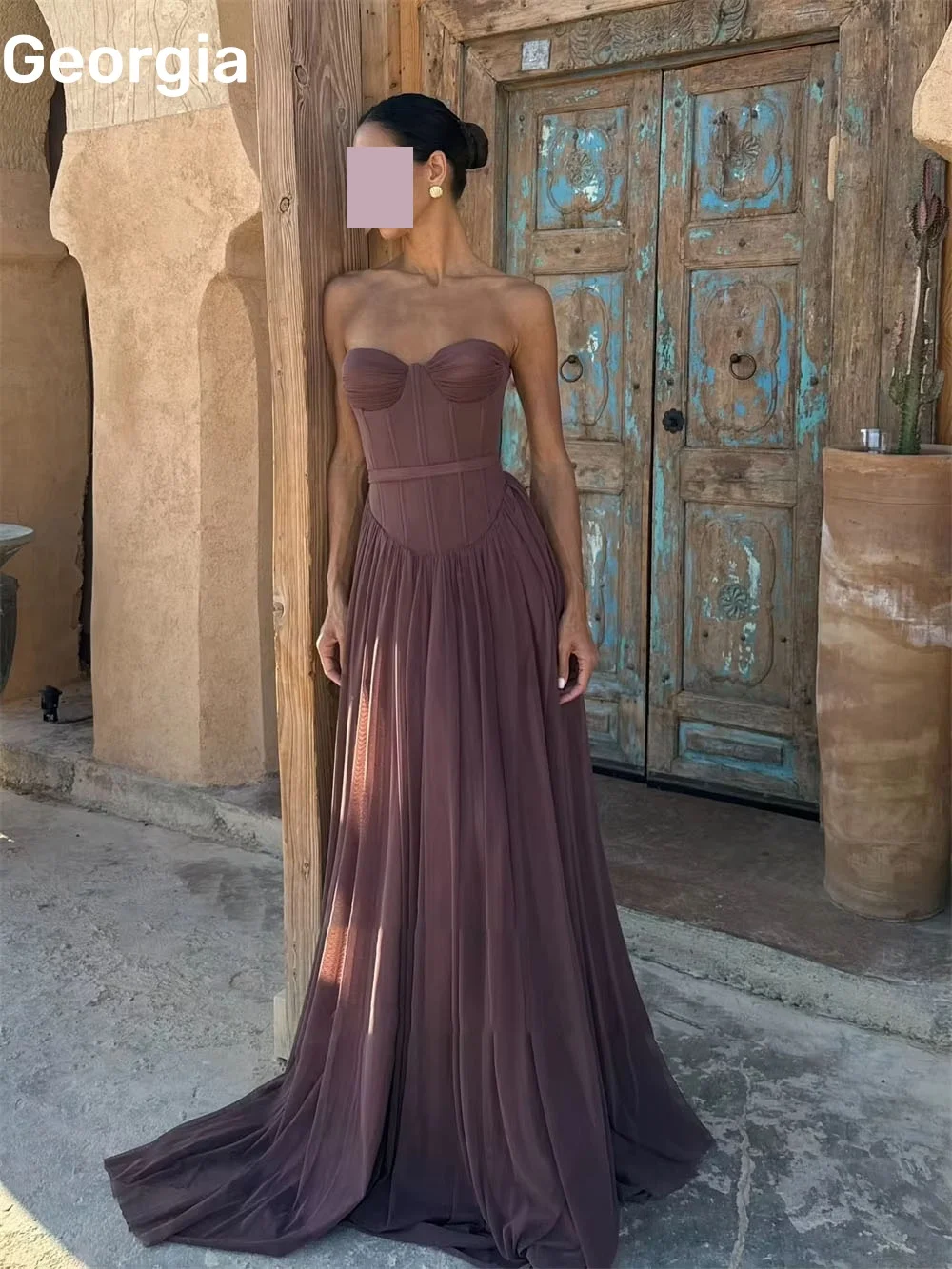 فساتين حفلات أنيقة للنساء مخصصة على شكل حرف A على شكل قلب بطول الأرض فساتين مناسبة رسمية كشكش بسحاب حتى فساتين رسمية