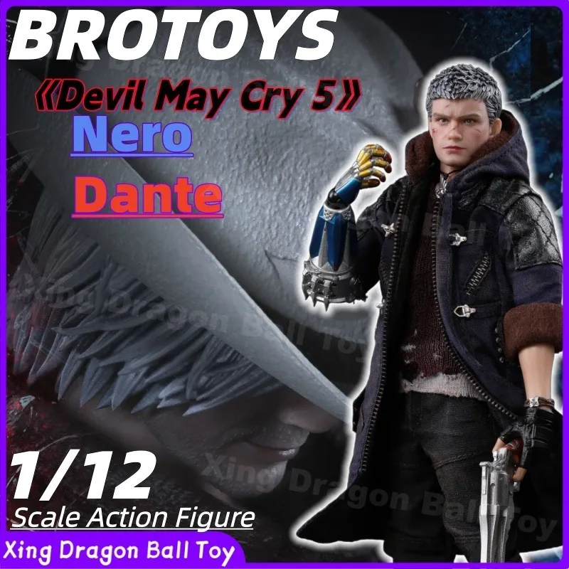 BROTOYS “Devil May Cry 5” LR013 Demon Hunter Kyle (Nero) / LR014 Demon Hunter Razor (Dante) 1/12 Scale Action Figure Collectible