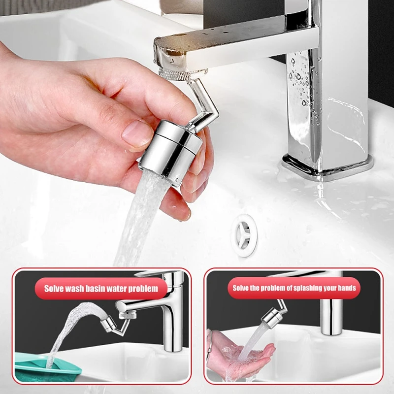 Universal 720° Rotation Kitchen Faucet Head Tap Anti-splash Aerator Splashproof Swivel Water Saving Faucets Extender Adapter