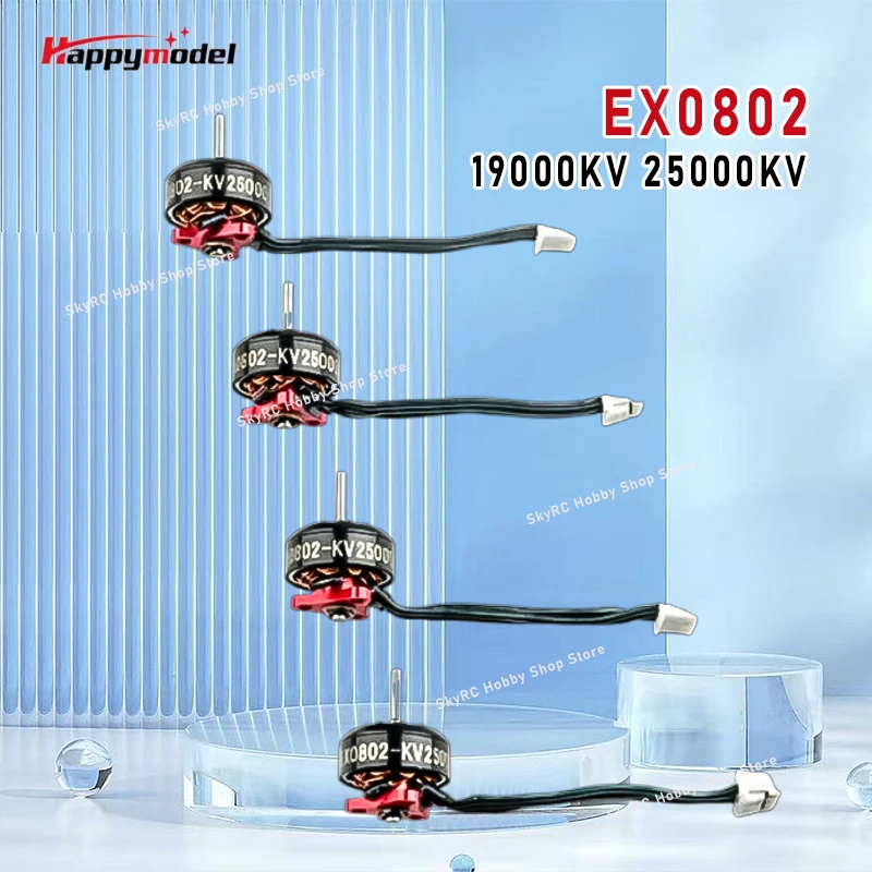 Happymodel EX0802 19000KV 25000KV 1-2S Bürstenloser Motor für RC FPV Racing Freestyle Mobula6 HD Tinywhoop Drohnen