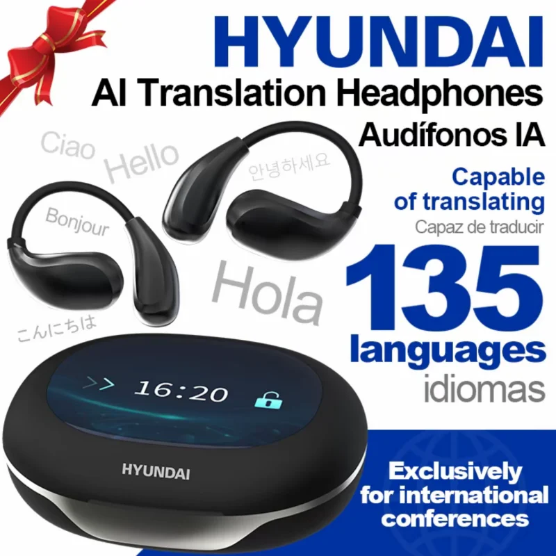 Choice HYUNDAl OpenAir Pro AI OWS Translation Earphones 100+ languages Headphones Stereo Touch Display Multi Earbuds ENC Call