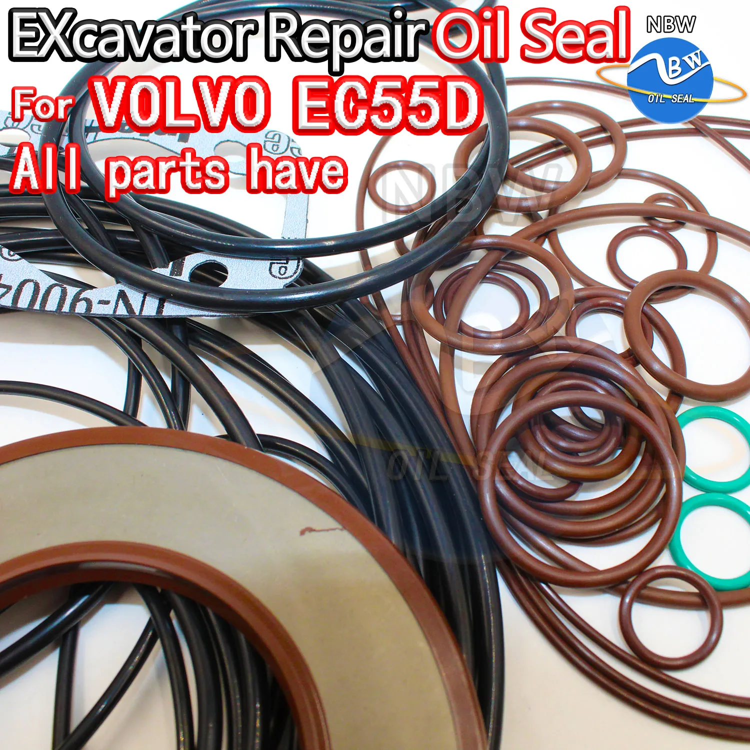 

For VOLVO EC55D Excavator Oil Seal Kit High Quality Repair VLE Hammer Construction Machinery Tool Control Pilot Valve Blade BOOM