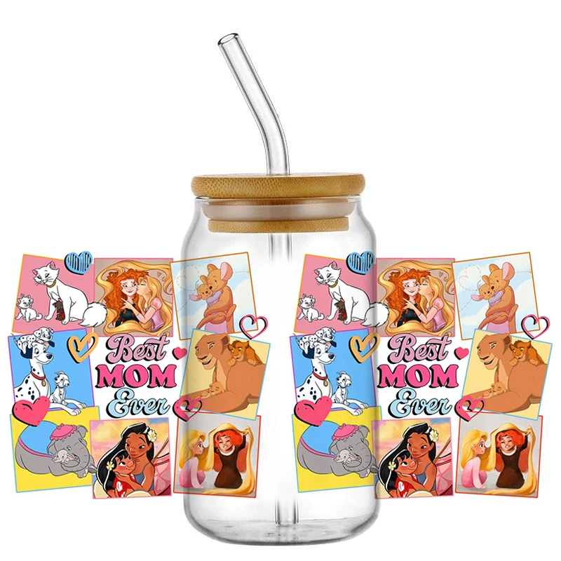 Funko micky Mother's Day themed stickers  Easy peel waterproof DIY Decals 3D transfers uvdtf crystal stickers 16oz uv dtf wrap