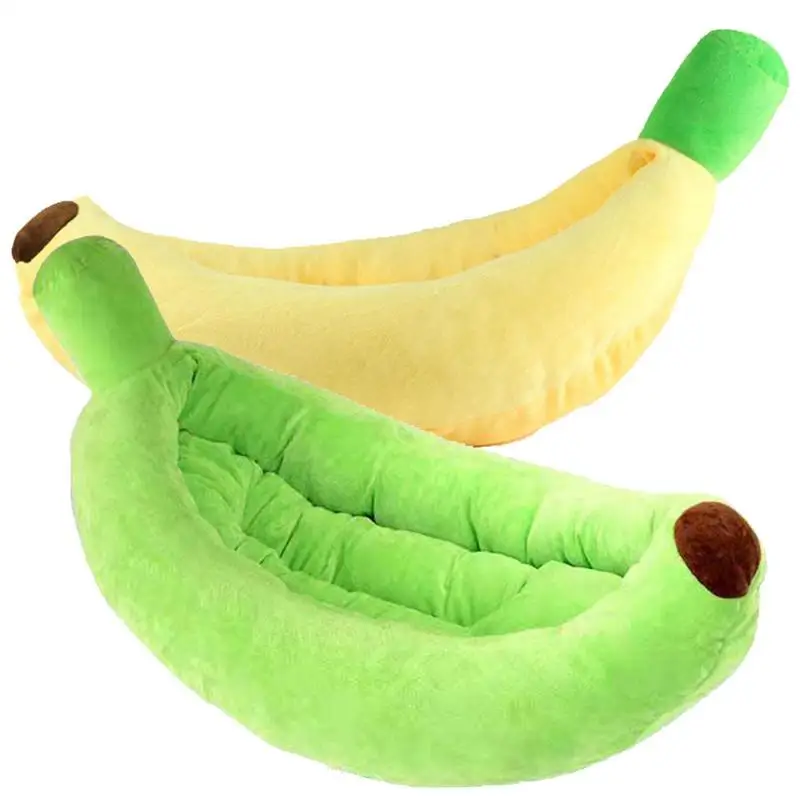 

Banana Cat Bed House Warm Portable Pets Calming Nest Funny Cute Cozy Cat Mat Beds plush Cartoon Dog Cushion Cat Supplies