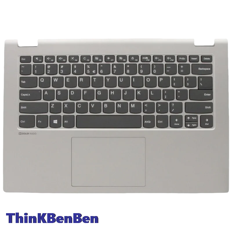 US English Keyboard Grey PL Upper Case Palmrest Shell Cover For Lenovo Ideapad Flex C340 14 IWL IML API 5CB0S17541