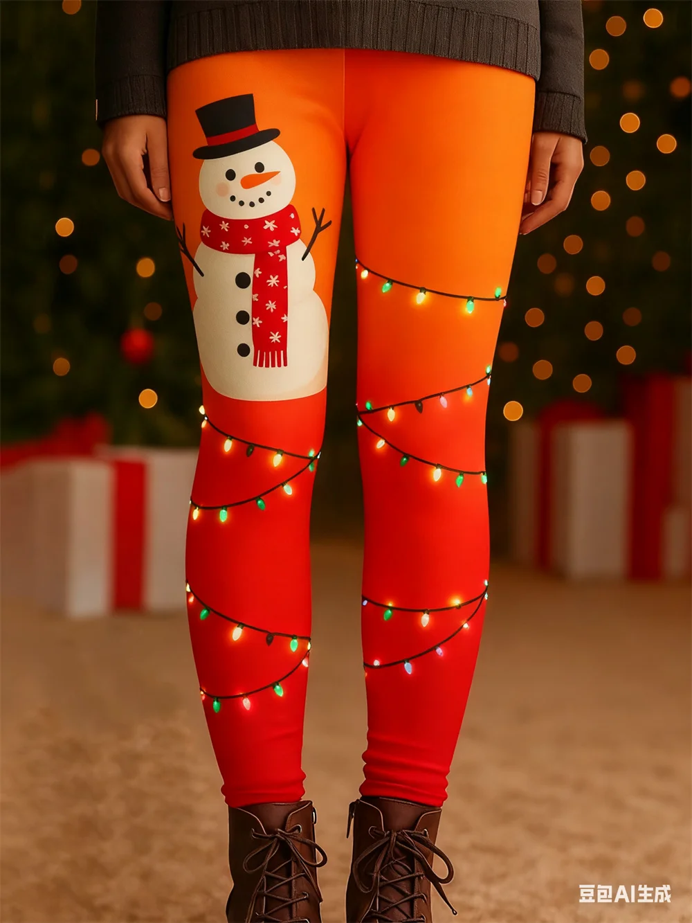 Pantalones de mujer Atmósfera navideña Moda Pantalones de Navidad Pantalones de yoga elásticos Cintura elástica Otoño Invierno ropa y2k para mujer