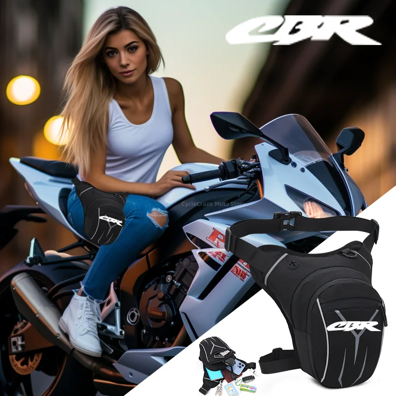 For Honda CBR 125R 600 650F/R 1100XX 1000F cbr 600 954 1000 RR 900RR Motorcycle Waterproof Drop Waist Leg Bag Thigh Belt Hip Bum