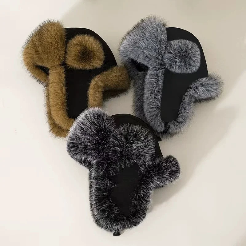 Men's and Women's Thickened Pilot Hat: Winter Warmth, Ear Protection, Large Head Circumference, Windproof Cycling Hat
