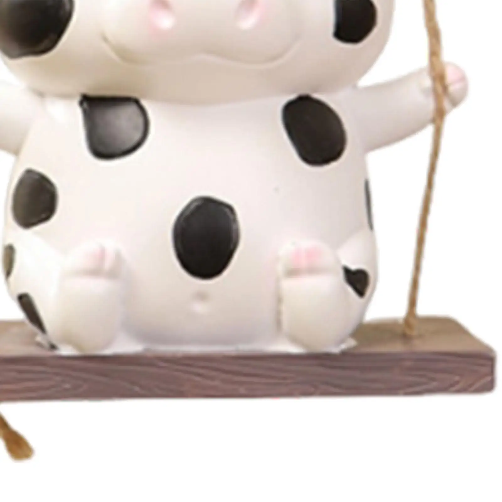 Cow Figurine Hanging Planter Pot Flower Pot for Housewarmings Gift Cute Multipurpose Lightweight Decoration