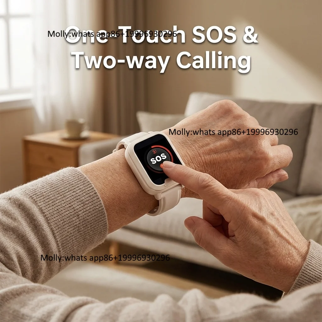 4G GPS Watch Tracker for Elderly With Fall Down Detection and SOS Alarm Button Support Heart Rate & Blood Oxygen Monitoring