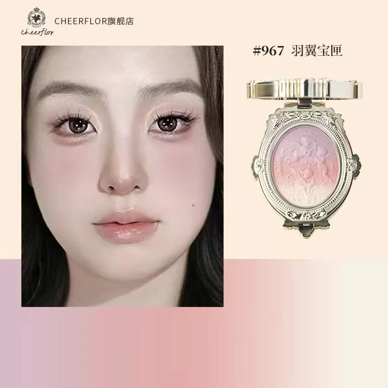 Cheerflor Angel Embossed Blush Cruelty-Free Powder Blusher Matte Expanded Blush