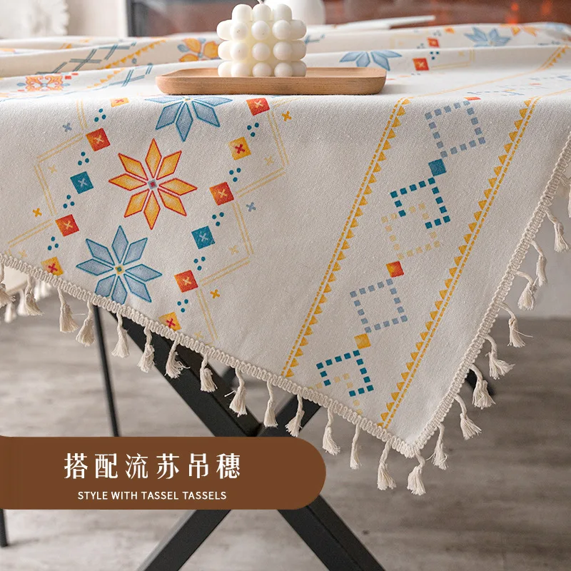 

Nordic Rectangular Table Cloth TPU Waterproof and Oil-proof Home Table and Chair Dining Banquet Tablecloth Table Flag