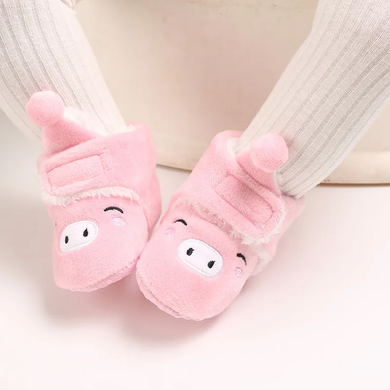 Novo Inverno Baby Snow Boots Cotton Warm Soft Sole First Walking Shoes for Newborn Girls 0-18 Months view 6