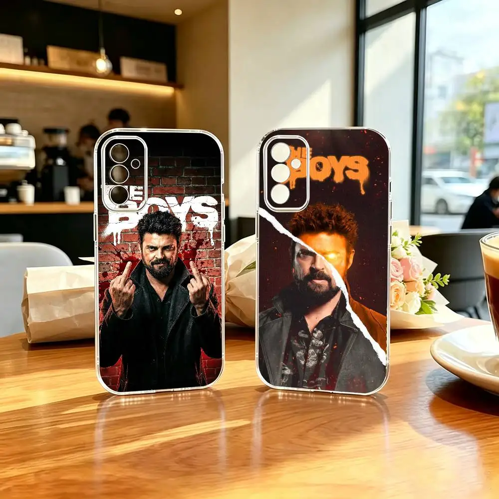 The BoyS B-Butcher  Stand Phone Case Transparent TPU For Samsung A71, A70, A52, A51, A40, A30, A20