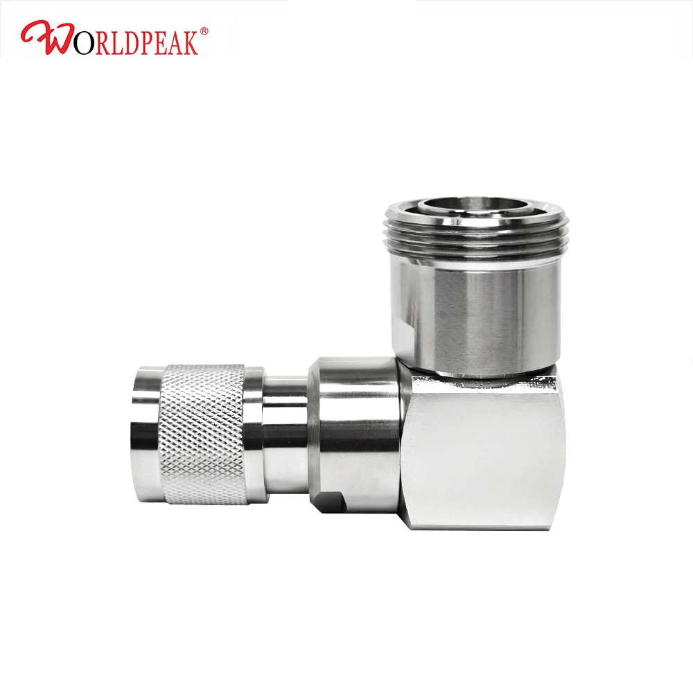 Free Shipping High Voltage HN male plug to 7/16DIN female Right Angle rf coaxial connector adapter