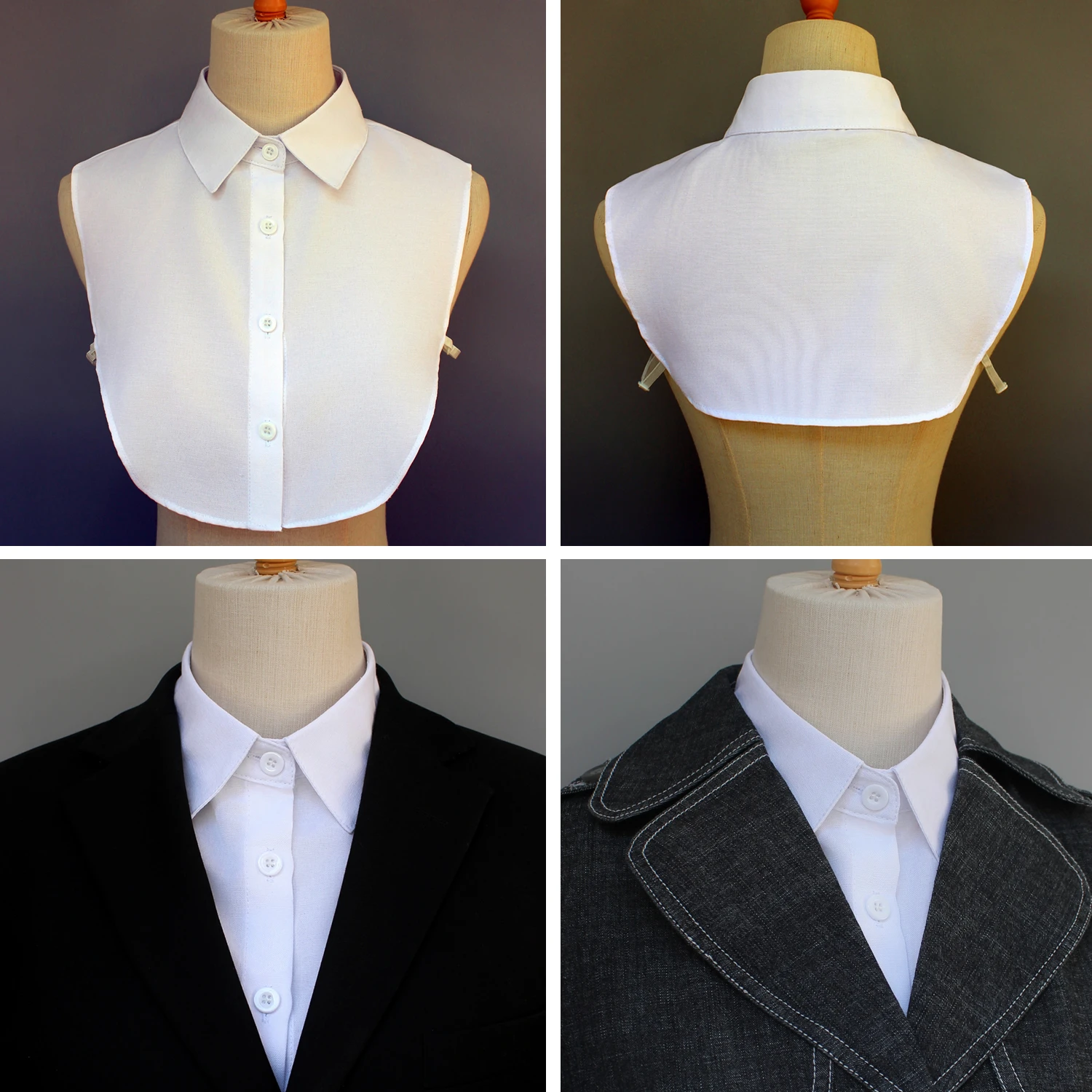 طوق كاذب مزيج واحد مصنوع من قماش أكسفورد، مريح ومسامي، عملي، متعدد الاستخدامات للسيدات، متوفر في م #2