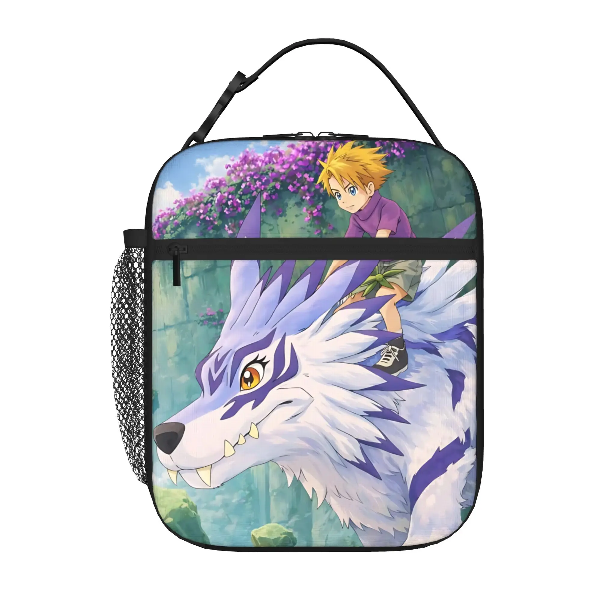 1 Stück tragbarer Lunchbehälter mit Reißverschluss, langlebige Tasche DIGIMON für Lunchbox-Tasche