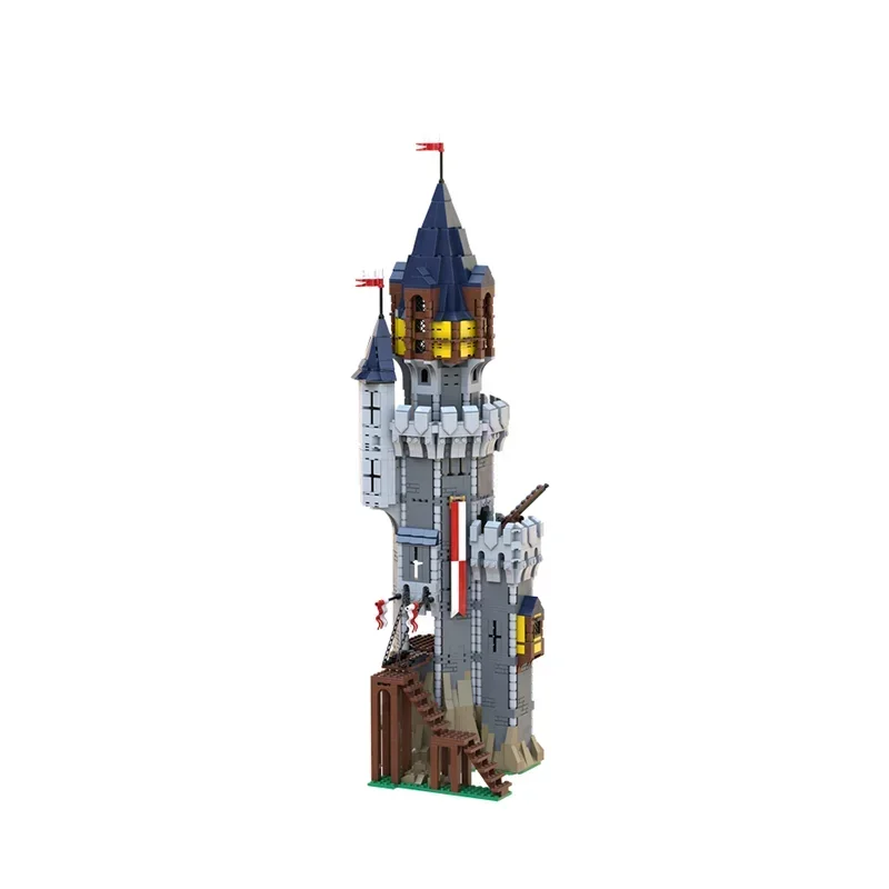 Castello medievale modello Moc mattoni da costruzione Falcons neri tecnologia fortezza blocchi modulari regalo giocattoli di natale set fai da te assemblaggio