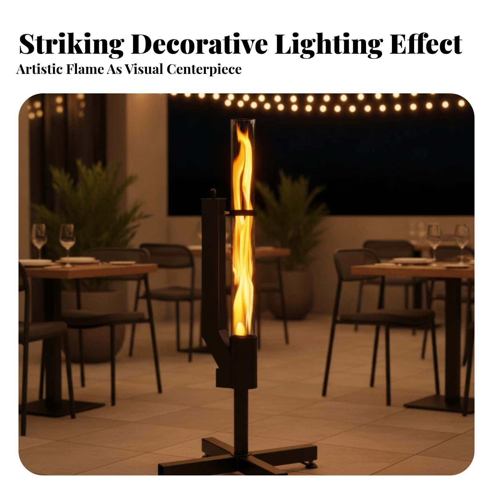 Freestanding Heater Pellet Fire Tube Angled Side Channel Ambient Warmth Vertical Heater Smokeless Pellet Heater Black Metal