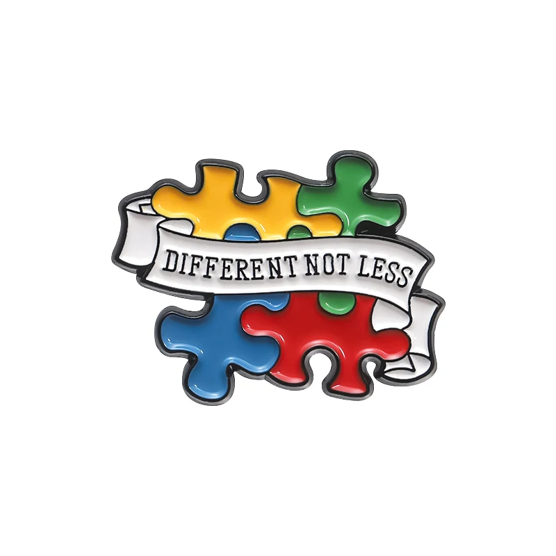 Pin esmaltado para autismo TDAH, rompecabezas de concientización autista neurospicy, broches de salud Mental, insignia para mochila con solapa, regalo de joyería para amigos