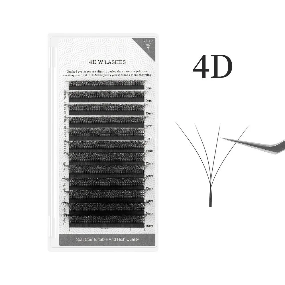 

New 3D 4D 5D 6D Eyelash Extension 8-15mm Mix Dense Volume V-Shaped Lashes Narrow Design W Shape Eyelashes DIY Eyelash
