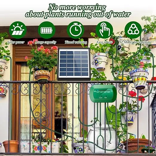 Solar Irrigation System Drip Irrigation Kit Automatic Watering for The Balcony The Greenhouse Garden Watering System