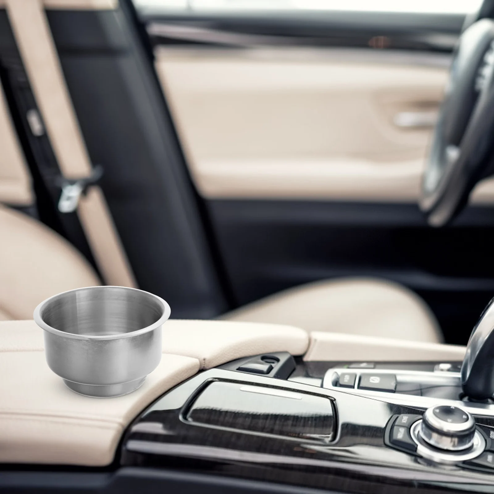 Portavasos de acero inoxidable para reposabrazos de sofá, mesa de coche, barco, RV, diseño elegante, evita que se vuelve, portavasos para sofá